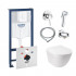 4 SD00038267 Комплект инсталляция Grohe Rapid SL 38722001 + унитаз с сиденьем Qtap Jay QT07335176W + набор для гигиенического душа со смесителем Grohe BauClassic 111048