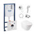 4 SD00038277 Комплект инсталляция Grohe Rapid SL 38772001 + унитаз с сиденьем Qtap Swan QT16335178W + набор для гигиенического душа со смесителем Grohe BauLoop 111042