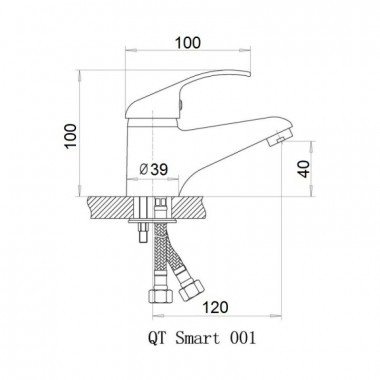 3 SD00027836 Смеситель для раковины Qtap Smart CRM 001