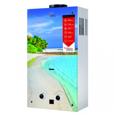 3 SD00031298 Газовая колонка Aquatronic дымоходная JSD20-AG308 10 л стекло (пляж)