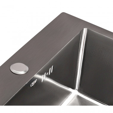 3 SD00040290 Кухонная мойка Qtap D5050BL Black 2.7/1.0 мм (QTD5050BLPVD10)