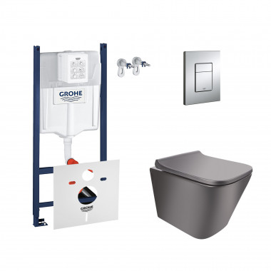 4 SD00048533 Набор инсталляция 4 в 1 Grohe Rapid SL 3884000G + унитаз с сиденьем Qtap Tern QT1733052ER