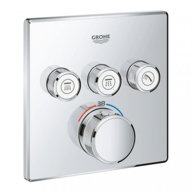 3 SD00028886 Внешняя часть термостатического смесителя для ванны Grohe Grohtherm SmartControl 29126000 на три потребителя