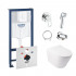 4 SD00038280 Комплект инсталляция Grohe Rapid SL 38722001 + унитаз с сиденьем Qtap Swan QT16335178W + набор для гигиенического душа со смесителем Grohe BauLoop 111042