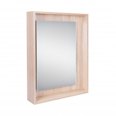 4 SD00046978 Зеркальный шкаф подвесной Qtap Pisces 600х800х140 Whitish oak с LED-подсветкой QT2577ZP6003WO