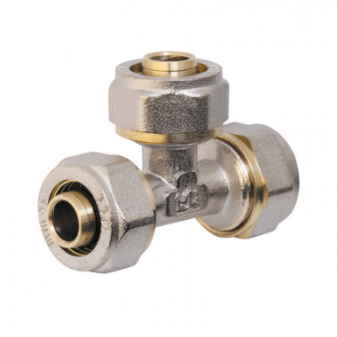 4 SD00009021 Тройник обжимной Valve Ø16х20х16