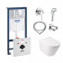 4 SD00038273 Комплект инсталляция Grohe Rapid SL 38721001 + унитаз с сиденьем Qtap Swan QT16335178W + набор для гигиенического душа со смесителем Grohe BauClassic 111048