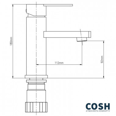 3 SD00025811 Смеситель для раковины Cosh (CRM)S-10-001F