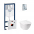 4 SD00037288 Набор инсталляция 4 в 1 Grohe Rapid SL 38721001 + унитаз с сиденьем Qtap Jay QT07335176W