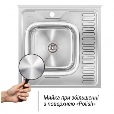 3 SD00000296 Кухонная мойка Imperial 6060-L Polish (IMP6060L06POL)