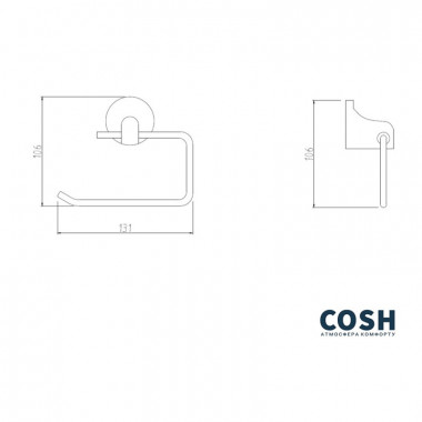 3 SD00028322 Держатель для туалетной бумаги Cosh (CRM)S-80-906B
