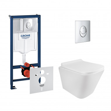 4 SD00048488 Набор инсталляция 4 в 1 Grohe Rapid SL 38721001 + унитаз с сиденьем Qtap Tern QT1733052ERW